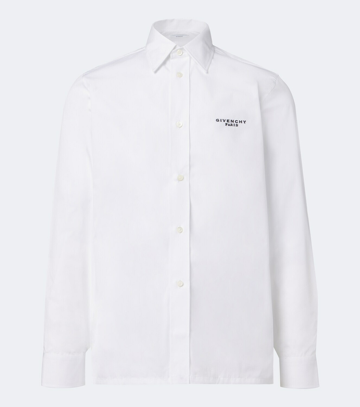 Givenchy Logo embroidered cotton poplin shirt
