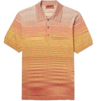 Missoni - Space-Dyed Knitted Cotton Polo Shirt - Men - Orange