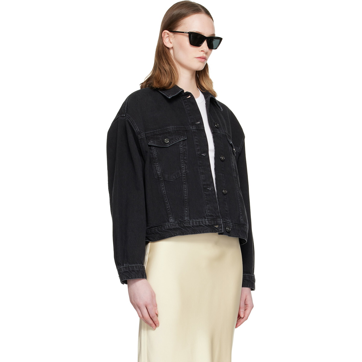 ANINE BING Black Quincy Denim Jacket