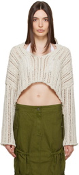 TheOpen Product Beige V-Neck Sweater