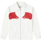 Bode Men's Boar Applique Jacket in Red/White