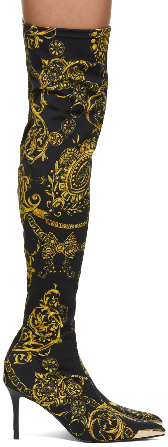 Versace over the top knee boots