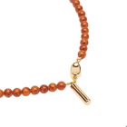 Timeless Pearly Men's Single Beaded Necklace - END. Exclusive in Brown