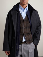 RRL - Monroe Slim-Fit Checked Wool and Cotton-Blend Vest - Brown