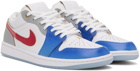 Nike Jordan White & Blue Air Jordan 1 Low SE Sneakers