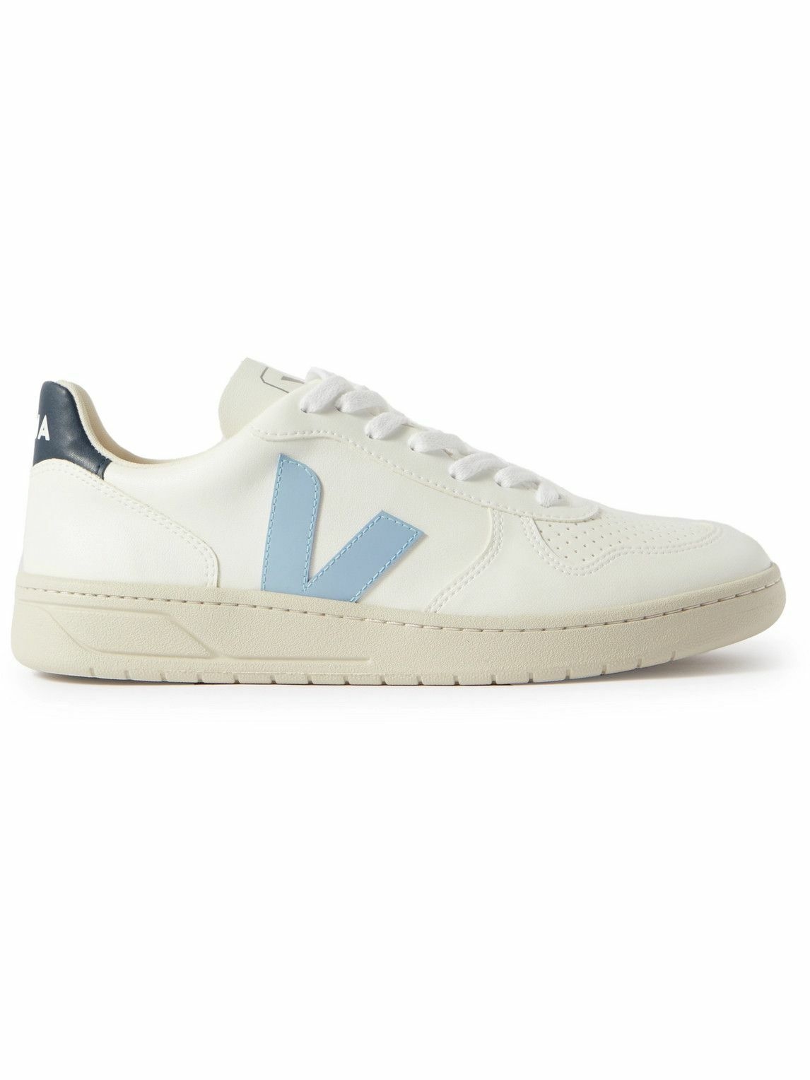 Veja - V-10 Rubber-Trimmed Faux Leather Sneakers - White VEJA