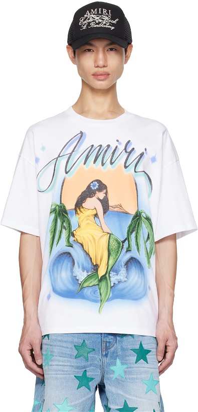Photo: AMIRI White Printed T-Shirt
