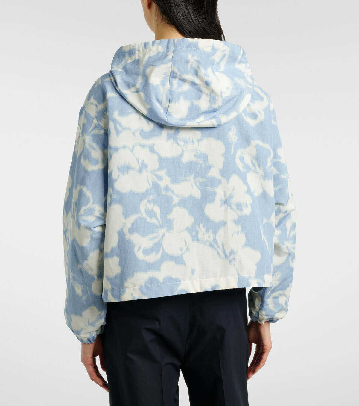 Moncler Noisetier floral hooded jacket