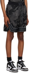 Nike Jordan Black & Gray Embroidered Shorts