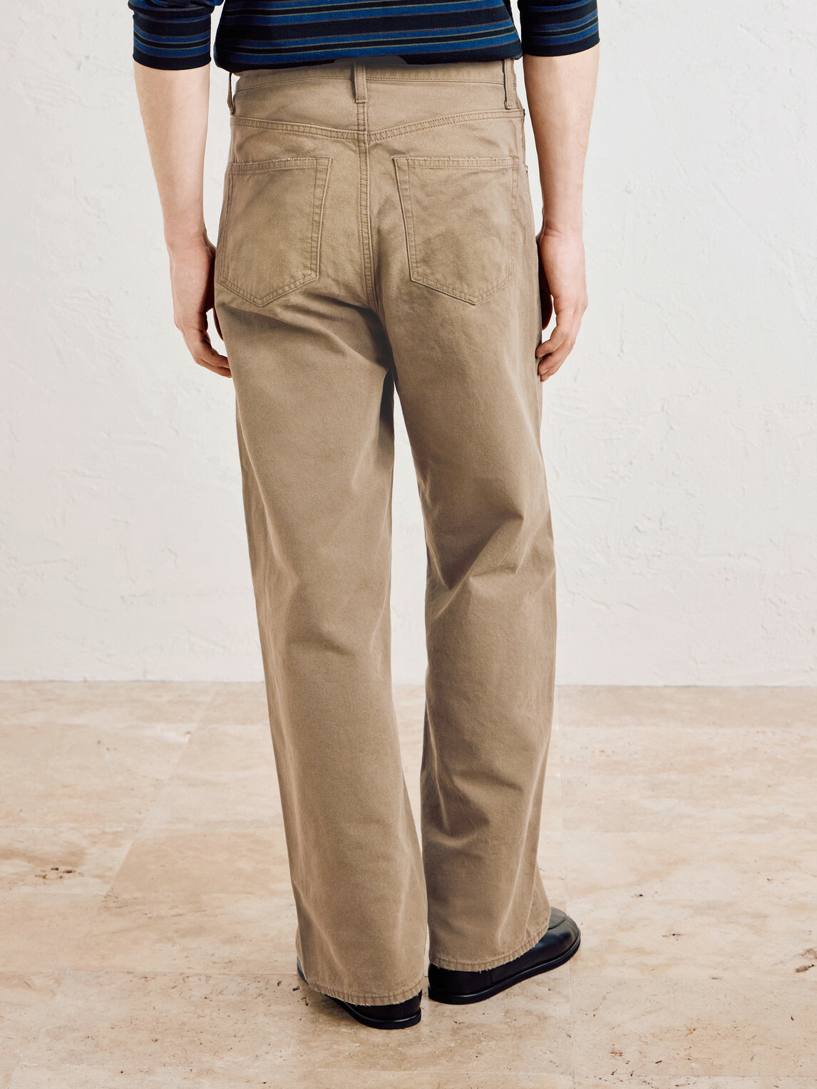 ssstein - Straight-Leg Distressed Cotton Trousers - Neutrals