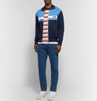 AMI - Slim-Fit Colour-Block Tech-Jersey Track Jacket - Men - Blue