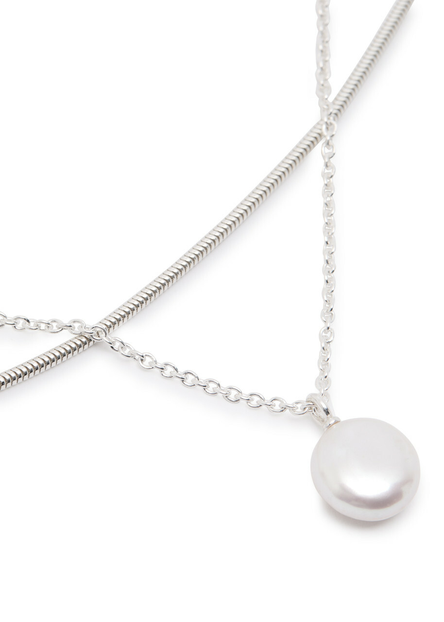Sapir Bachar Large Pearl Sterling Silver Belt - One Size