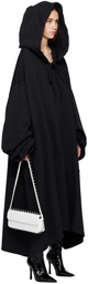 Abra Black Oversized Hoodie Midi Dress