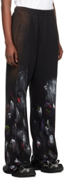 We11done Black Painted Lounge Pants