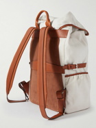 Brunello Cucinelli - Leather-Trimmed Canvas Backpack