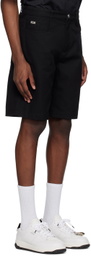 GCDS Black Embroidered Shorts