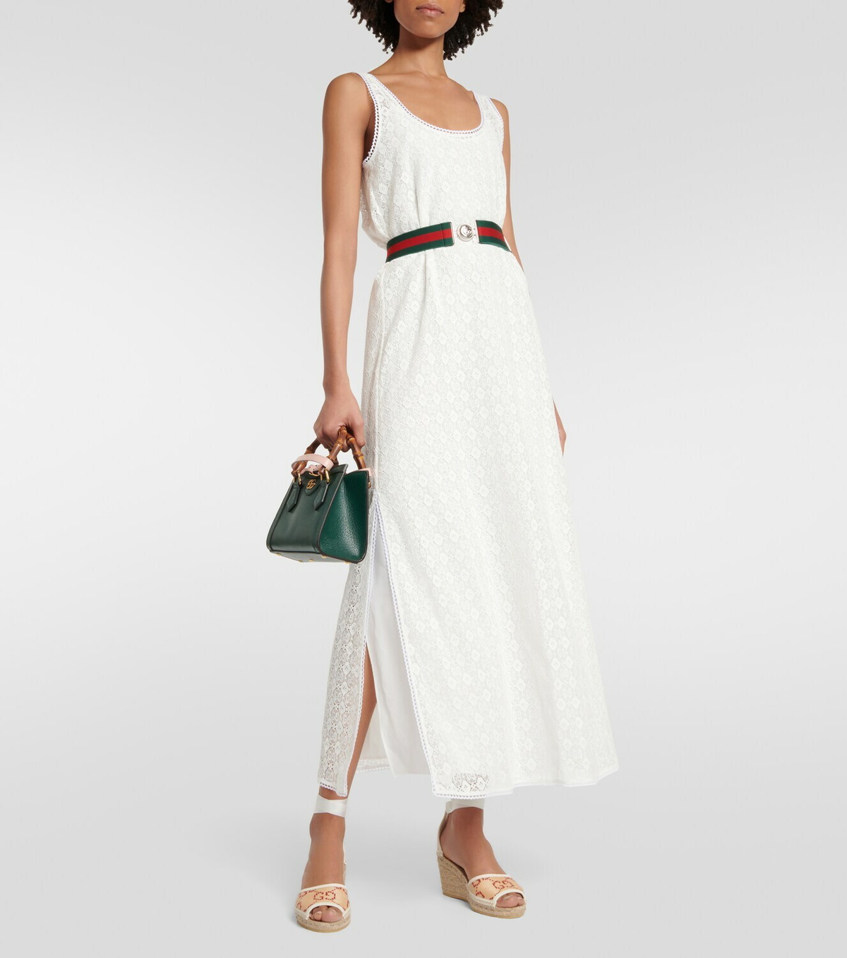Gucci GG raffia-effect espadrille wedges Gucci