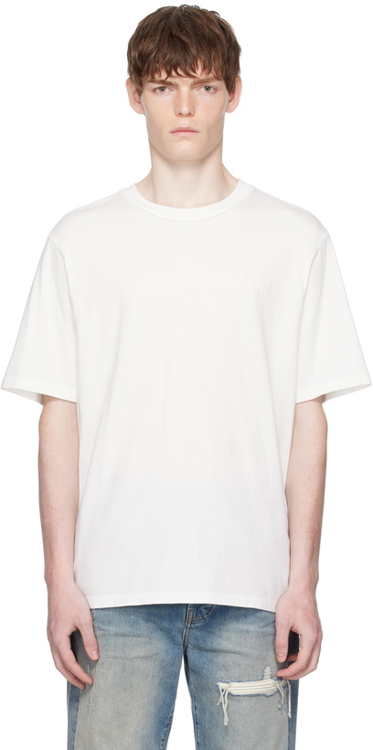 Photo: AMIRI Off-White Bleach Bandana Patch T-shirt