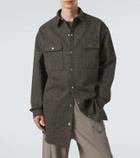 Rick Owens Oversized wool and linen-blend overshirt