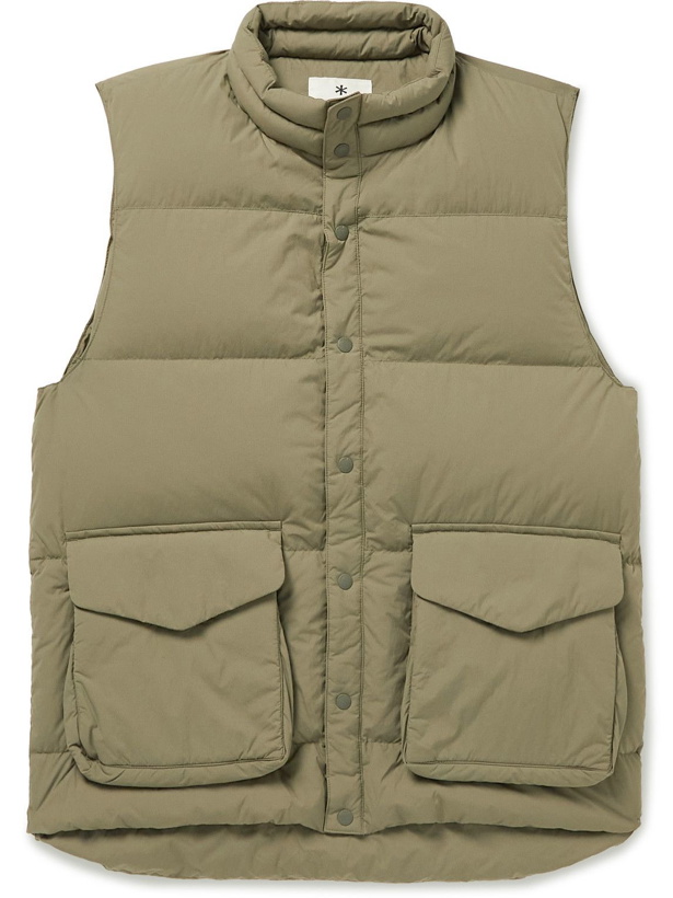 Photo: Snow Peak - Quilted Recycled Ripstop Down Gilet - Neutrals