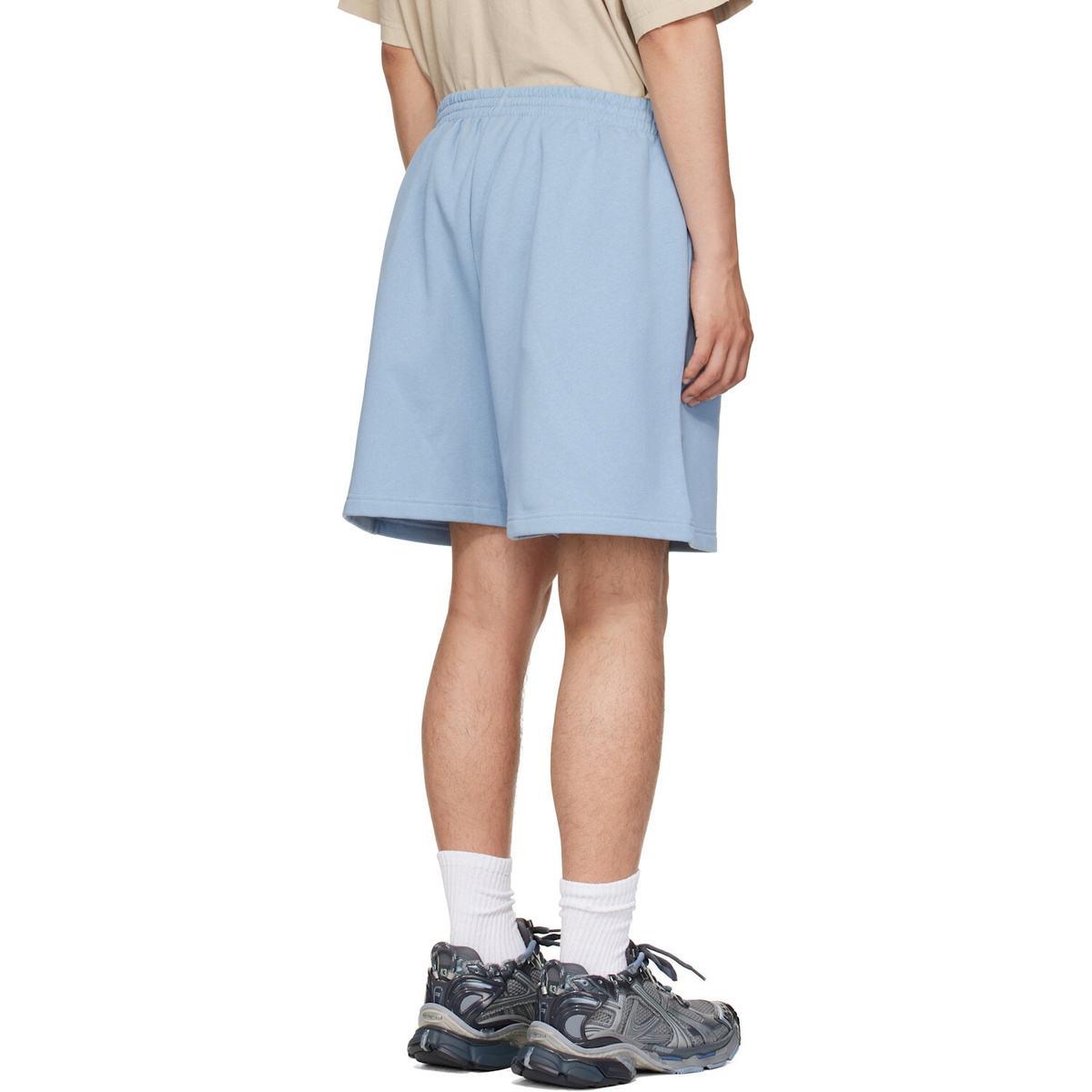 Balenciaga Blue Embroidered Shorts