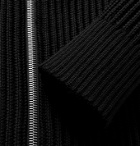 S.N.S. Herning - Fang III Ribbed Virgin Wool Zip-Up Cardigan - Black