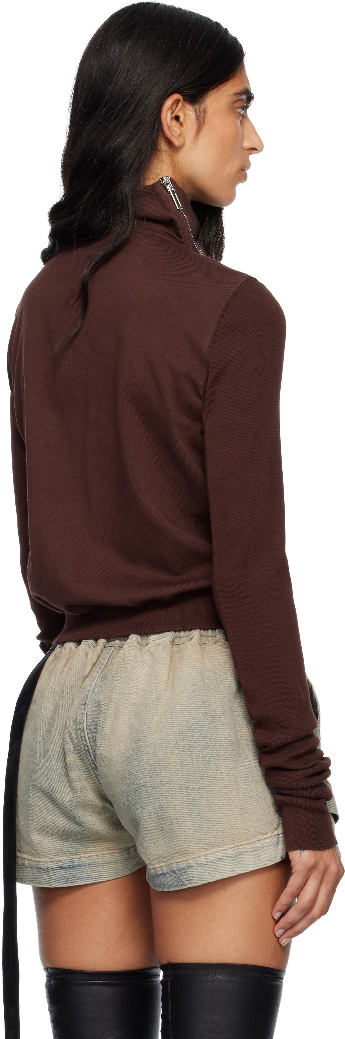 Rick Owens DRKSHDW Burgundy Concordians Mountain Sweatshirt