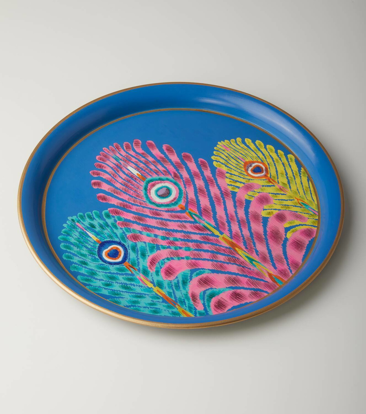 Les-Ottomans Peacock tray by Matthew Williamson