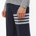 Thom Browne Men's Classic Trouser With 4 Bar Stripe in Navy