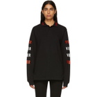Vier Black Logo Long Sleeve Polo
