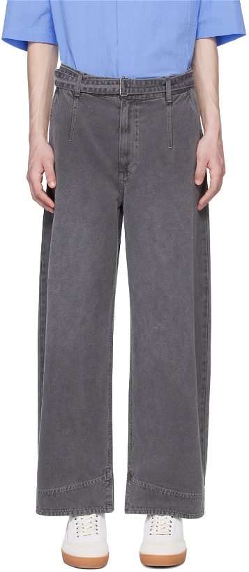 Photo: Solid Homme Gray Cinch Belt Jeans