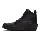 Boris Bidjan Saberi Black Leather High-Top Sneakers