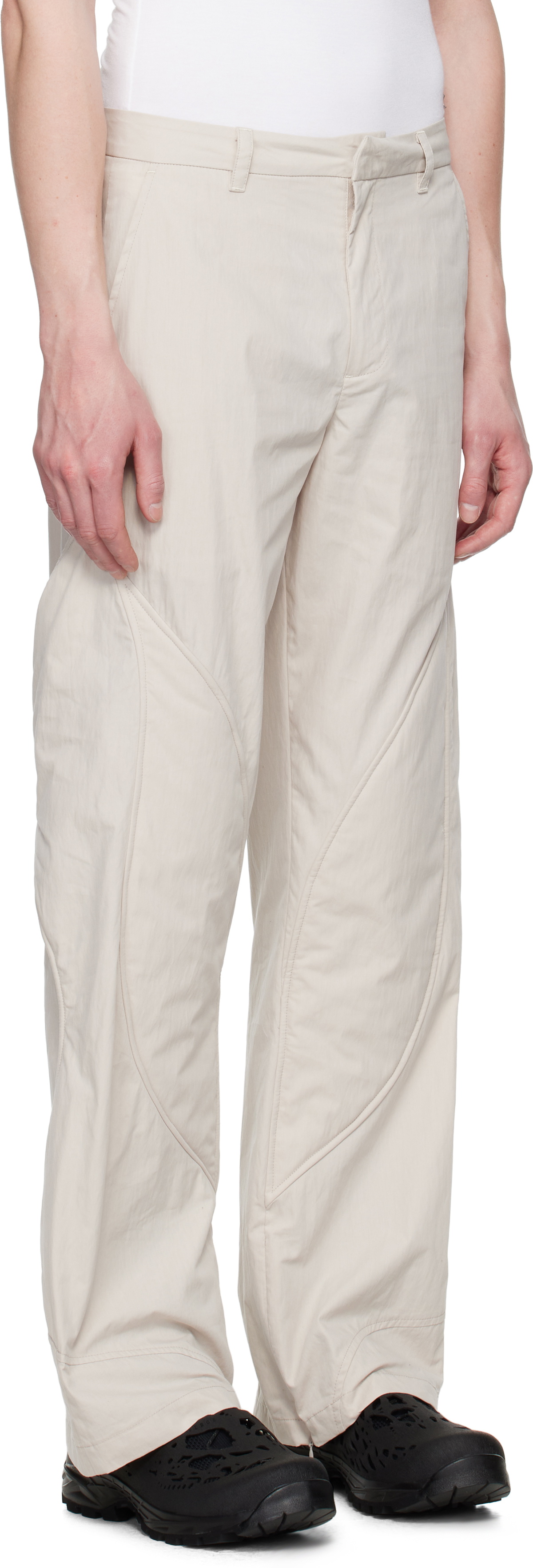 HELIOT EMIL Beige Concordance Puffed Cargo Pants