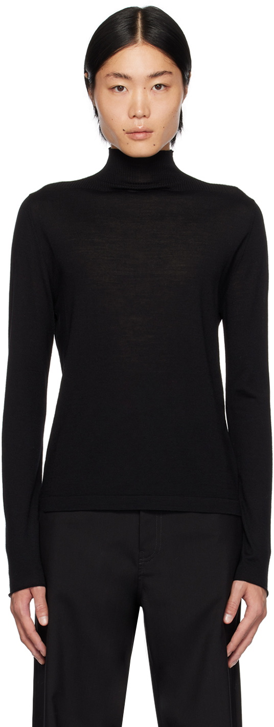 Marni Black Embroidered Turtleneck Marni