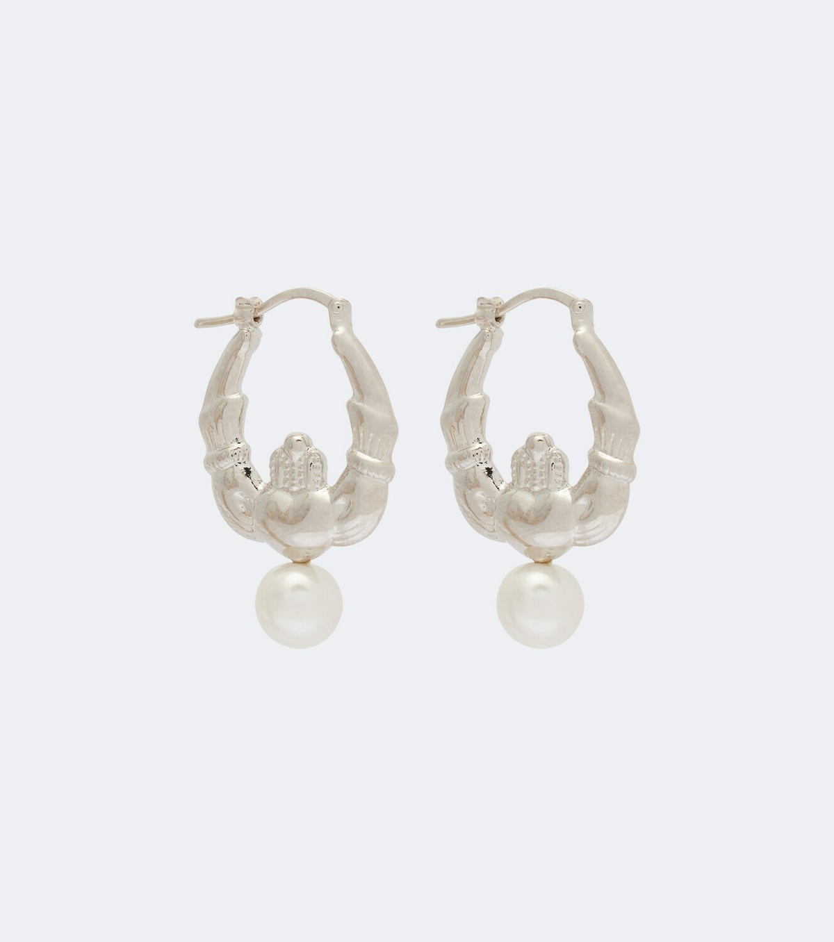Simone Rocha Faux pearl hoop earrings