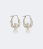 Simone Rocha Faux pearl hoop earrings