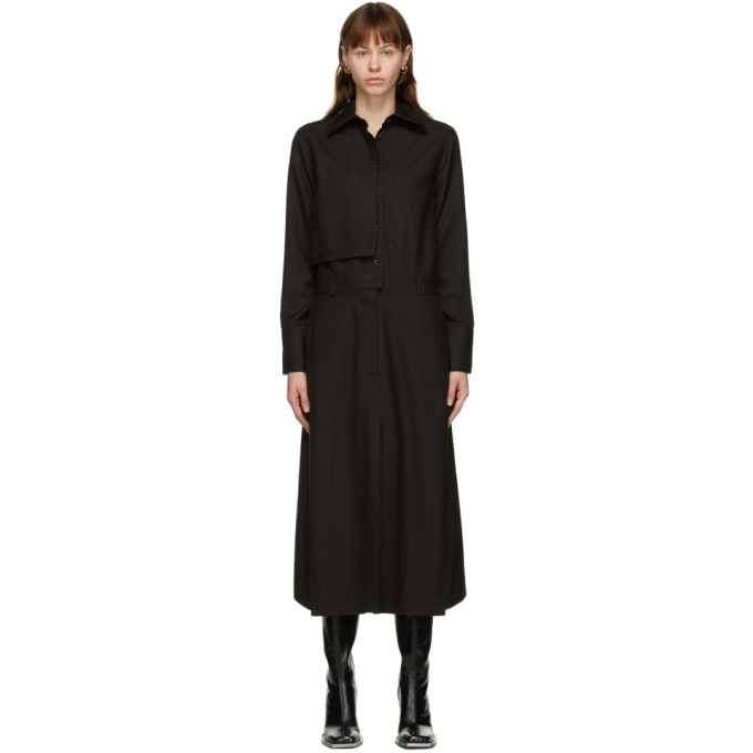 Photo: Eftychia Brown Herringbone Hunt Flap Dress