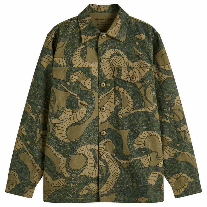 Photo: Maharishi Men's Snakeskin Utility Overshirt in Woodland