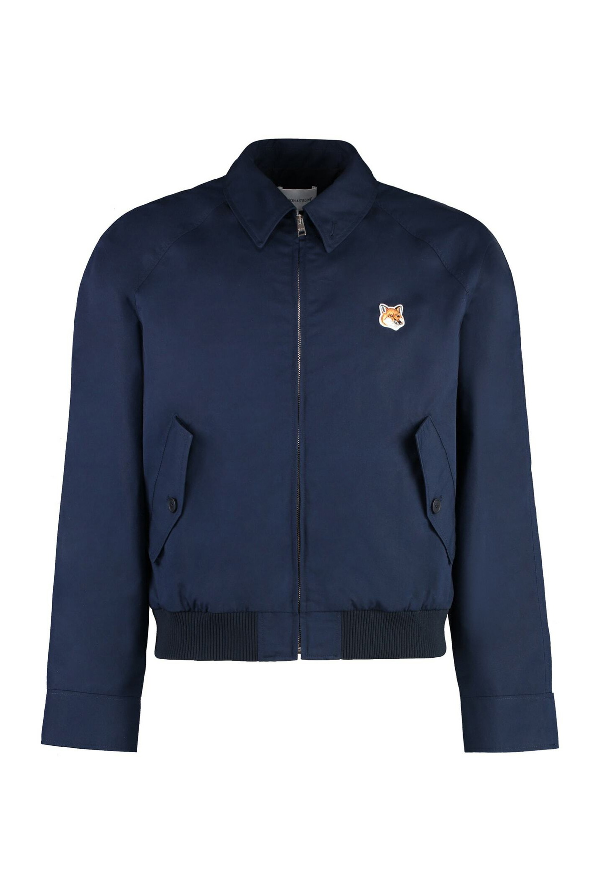 Maison Kitsuné Gray Varsity Zipped Bomber Jacket Maison Kitsune
