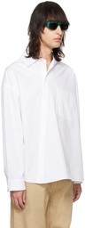 JACQUEMUS White Les Sculptures 'La chemise Cuadro' Shirt