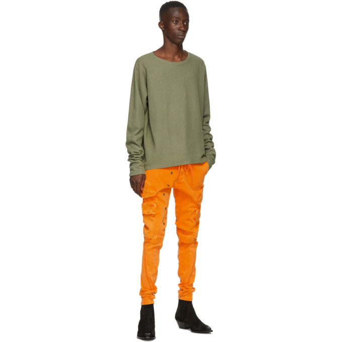 Greg Lauren Khaki Thermal Sweatshirt