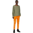 Greg Lauren Khaki Thermal Sweatshirt