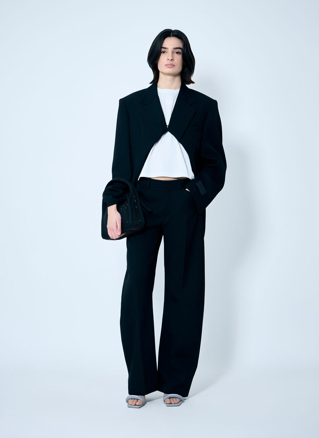 Alexander Wang Bowed Leg Mid Rise Pants