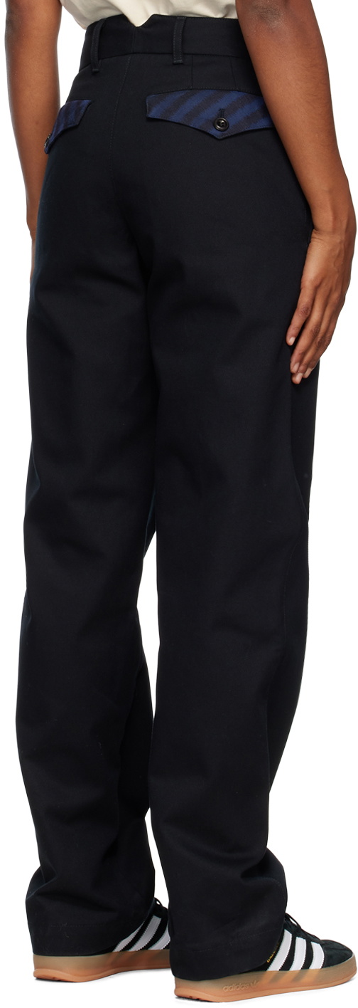Nicholas Daley Black Straight-Leg Trousers