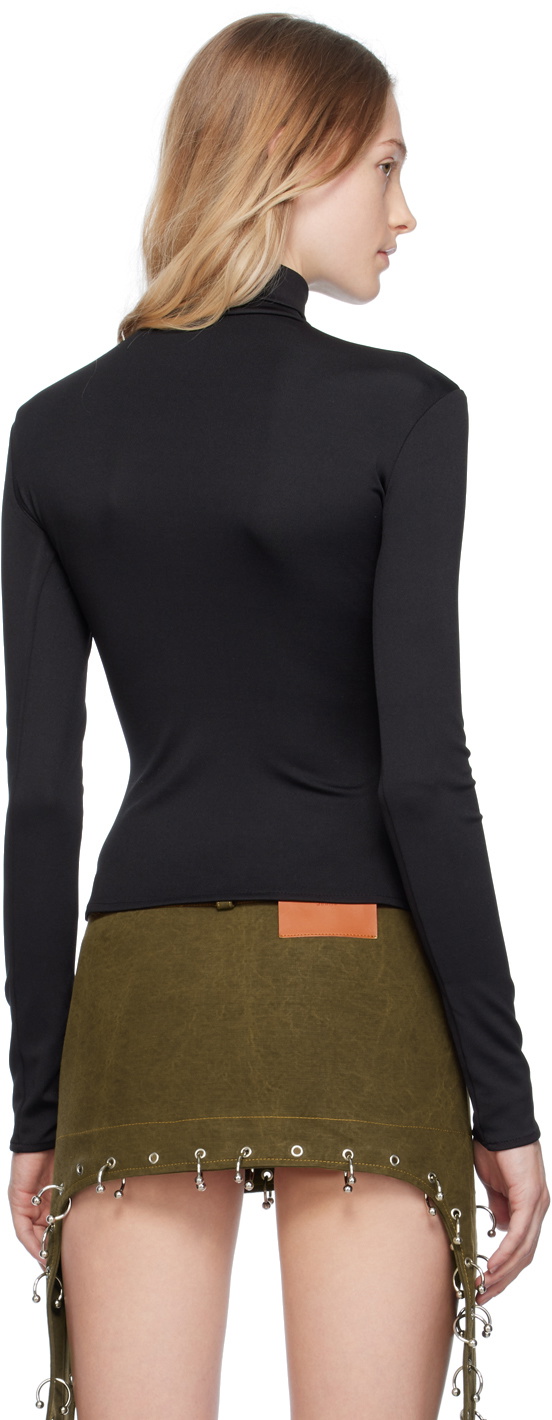 Lado Bokuchava Black Pierced Turtleneck