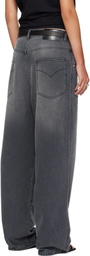 LU'U DAN Gray Kriss Kross Jeans