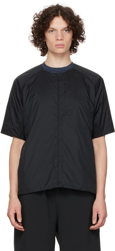 Photo: Goldwin Black Insulated Half Sleeves Jacket