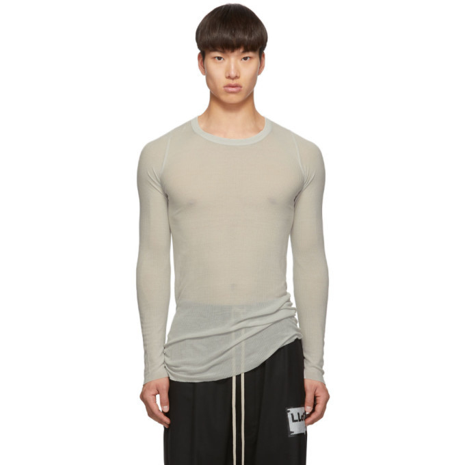 Photo: Rick Owens Grey Rib Long Sleeve Rib T-Shirt