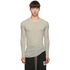 Rick Owens Grey Rib Long Sleeve Rib T-Shirt