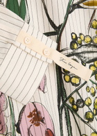 Stine Goya Striped Printed Cotton Shirt Cream